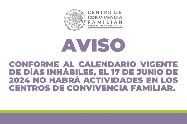 Suspensión de Actividades 17 de Junio 2024